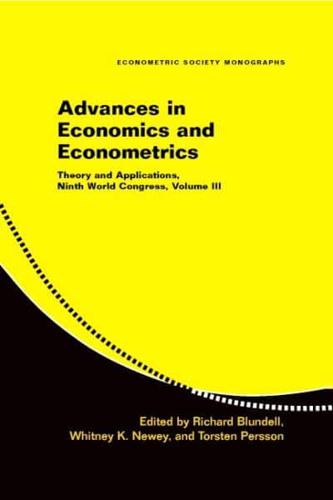 Advances in Economics and Econometrics Vol. 3