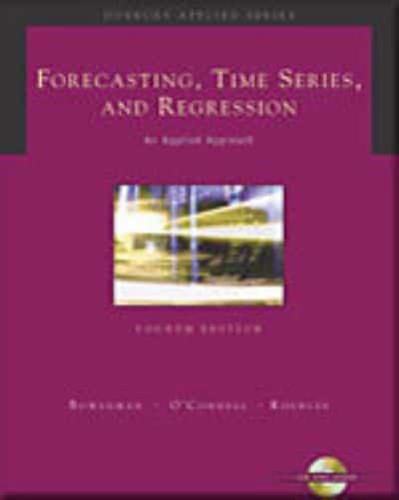 Forecasting, Time Series, and Regression