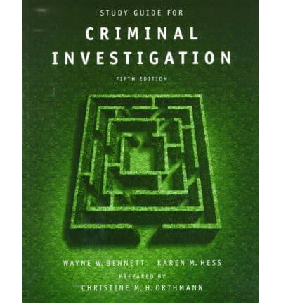 Study Guide for Criminal Investigation