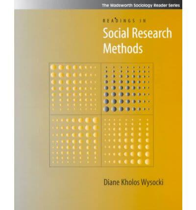 Readings in Social Research Methods