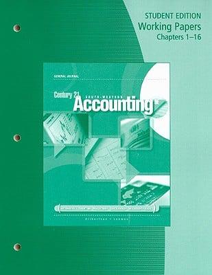 Century 21 Accounting General Journal Working Papers