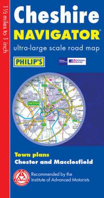 Philip's Navigator Road Map Cheshire