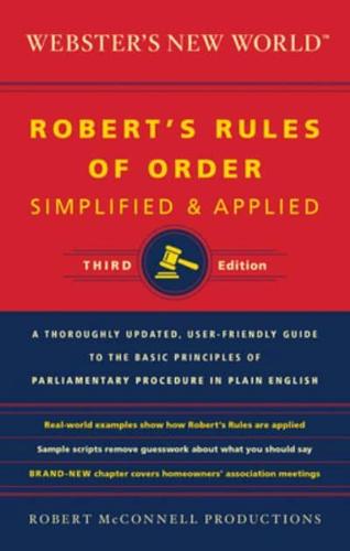 Webster's New World Robert's Rules of Order