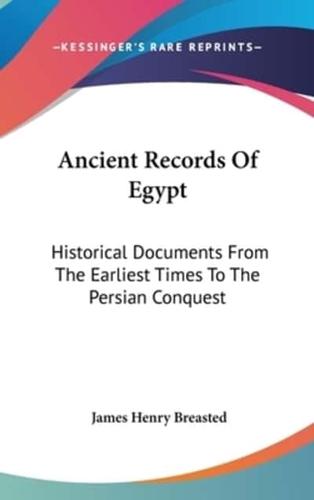 Ancient Records Of Egypt