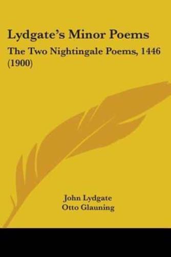 Lydgate's Minor Poems