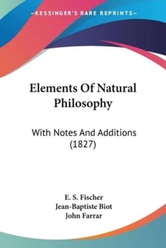 Elements Of Natural Philosophy