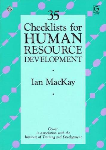 35 Checklists for Human Resource Development