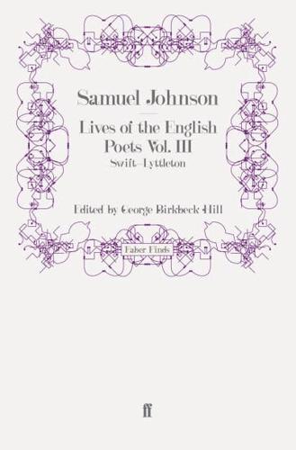 Lives of the English Poets Vol. III