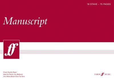 Faber Music A3 Manuscript Pad (75 Page, 18 Stave, White Paper)