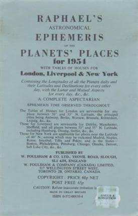 Raphael's Astronomical Ephemeris of the Planets' Places, With Tables of Houses for London, Liverpool & New York .