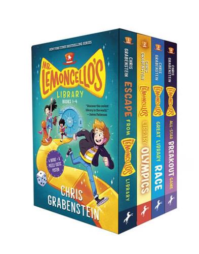Mr. Lemoncello's 4-Book Boxed Set and Poster