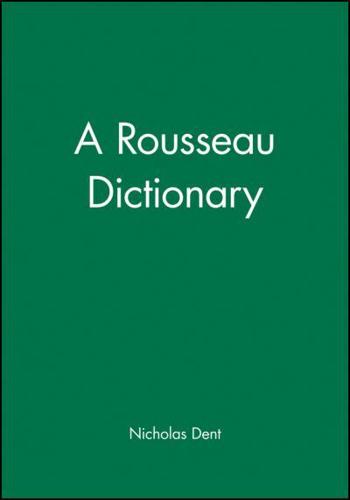 A Rousseau Dictionary