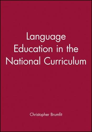 Language Education in the National Curriculum