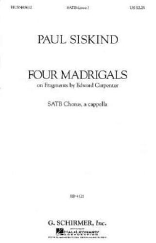 Four Madrigals on Fragments by Edward Carpenter