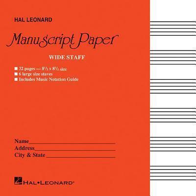 Wide Staff Manuscript Paper (Red Cover)