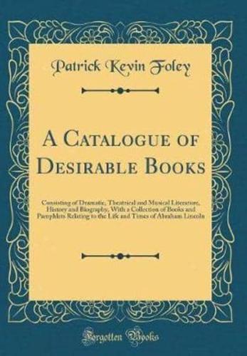 A Catalogue of Desirable Books