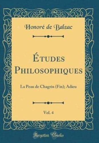 Ï¿½tudes Philosophiques, Vol. 4
