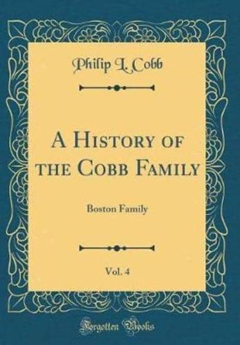 A History of the Cobb Family, Vol. 4