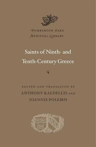 Saints of Ninth- And Tenth-Century Greece