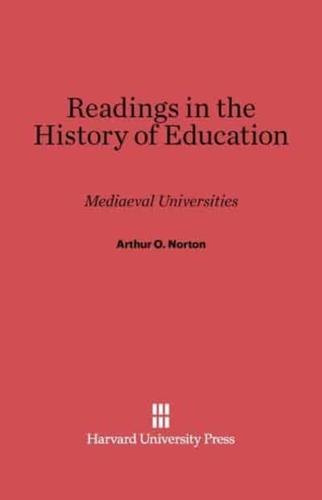 Readings in the History of Education