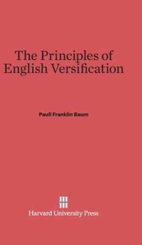 The Principles of English Versification