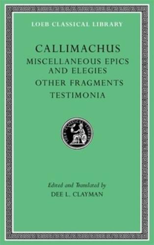 Miscellaneous Epics and Elegies, Other Fragments, Testimonia
