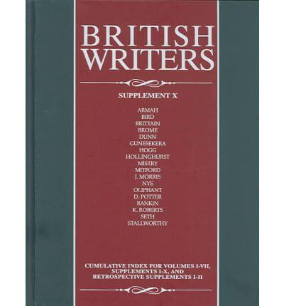 British Writers. Supplement X