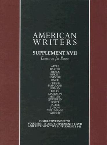 American Writers, Supplement XVII