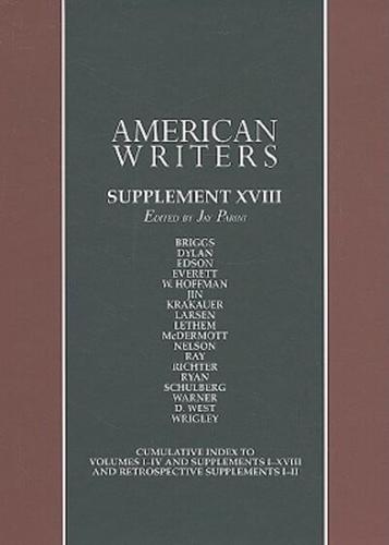 American Writers, Supplement XVIII