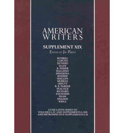 American Writers, Supplement XIX