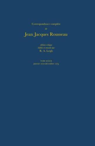 Correspondance Complète De Rousseau (Complete Correspondence of Rousseau) 39