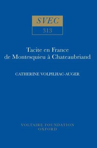 Tacite En France De Montesquieu À Chateaubriand