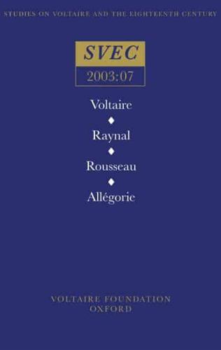 Voltaire, Raynal, Rousseau, Allégorie