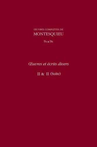 OEuvres Complètes De Montesquieu 9A and OEuvres Complètes De Montesquieu 9B