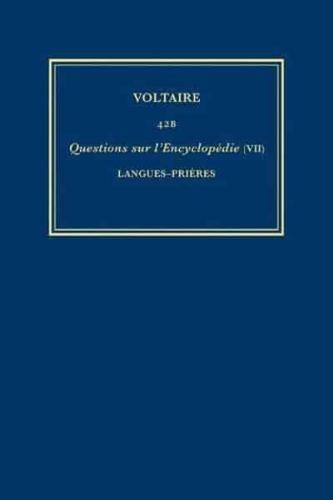 Complete Works of Voltaire. 42B Questions Sur L'encyclopédie