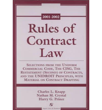 Rules of Contract Law: Ucc, C Sb