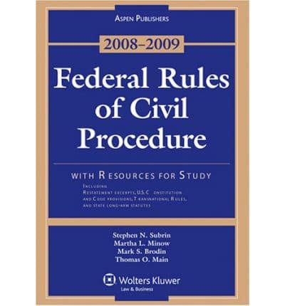 Federal Rules of Civil Procedure 2008-2009
