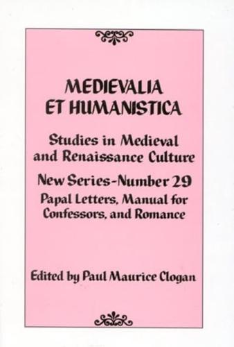 Medievalia Et Humanistica No. 29