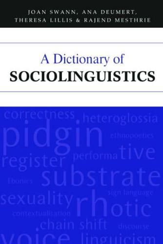 A Dictionary of Sociolinguistics