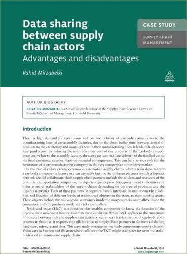 Data Sharing Between Supply Chain Actors