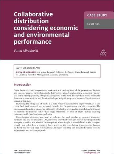 Collaborative Distribution Considering Economic and Environmental Performance
