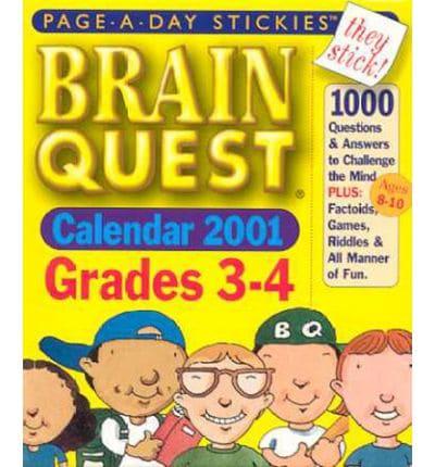 2001 Brain Quest Grades 3-4 Pad Ca