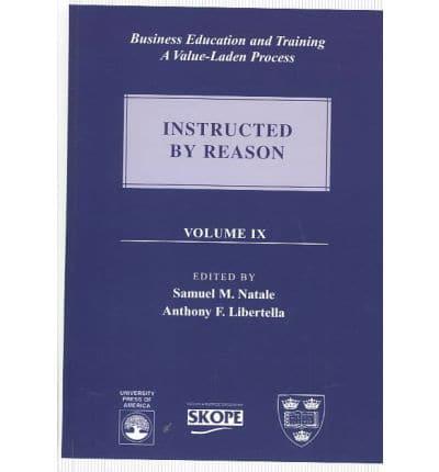 Business Education and Training: A Value-Laden Process, Volume 9