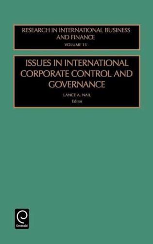 Issues in International Corporate Control and Governance