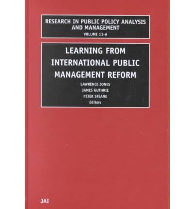 Learning from International Public Management Reform. Vol 11, Part A