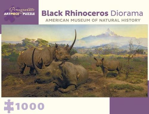 Black Rhinoceros Diorama 1000-Piece Jigsaw Puzzle