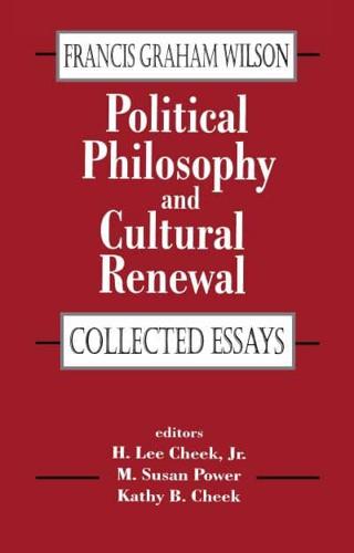 Political Philosophy and Cultural Renewal