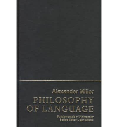 Philosophy of Language