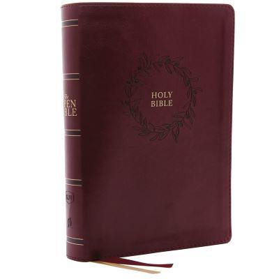 The KJV Open Bible: Complete Reference System, Burgundy Leathersoft, Red Letter, Comfort Print (Thumb Indexed): King James Version