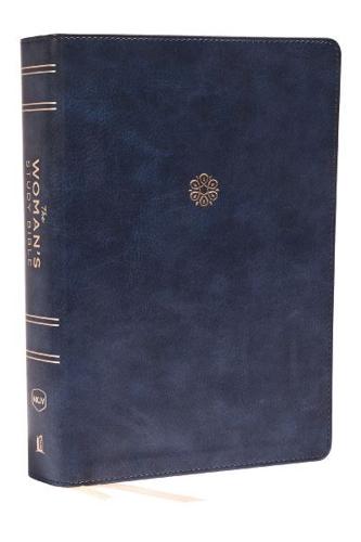 NKJV, The Woman's Study Bible, Leathersoft, Blue, Red Letter, Full-Color Edition, Thumb Indexed